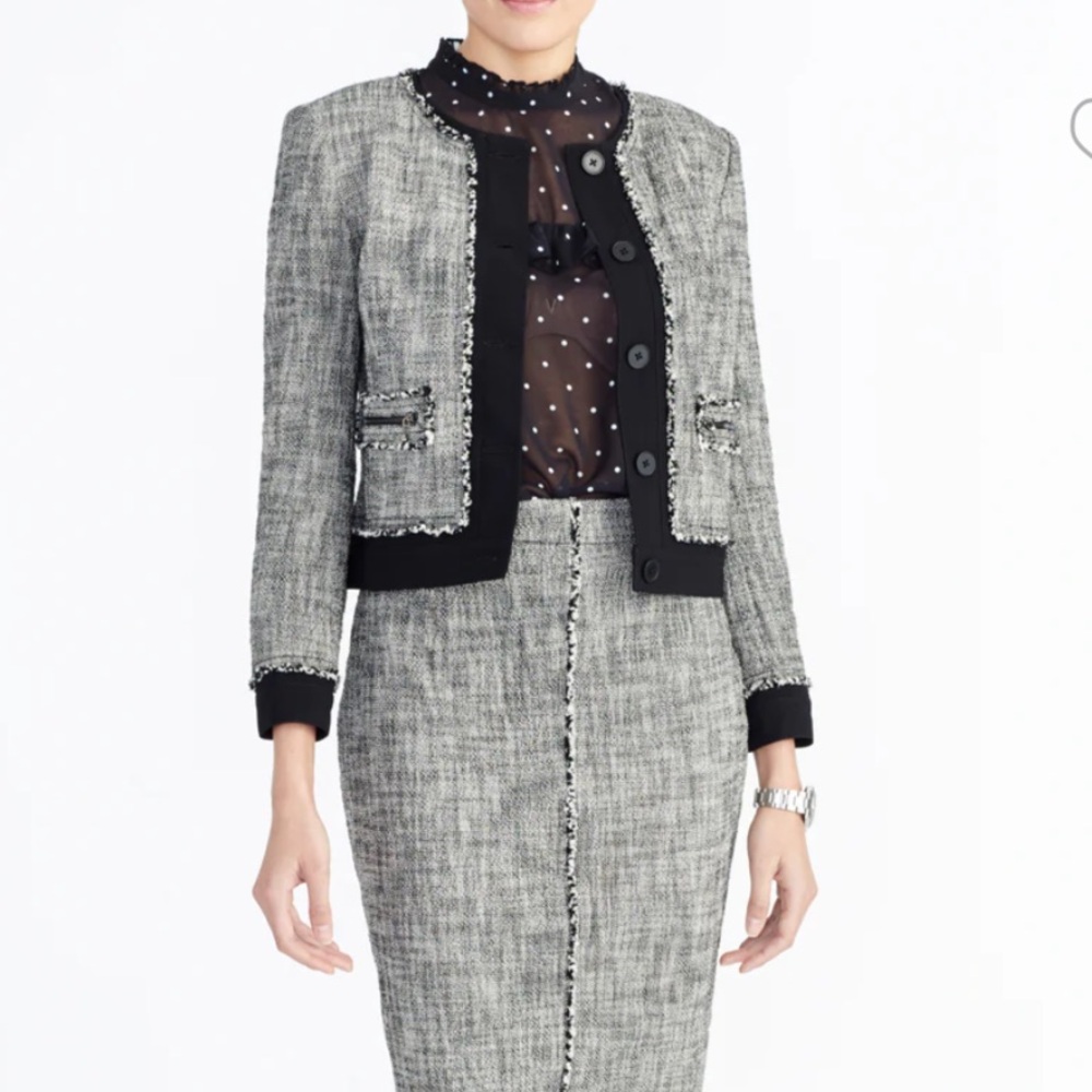RACHEL ROY COLLECTION Mixed Media Tweed Jacket Size 6 NWT